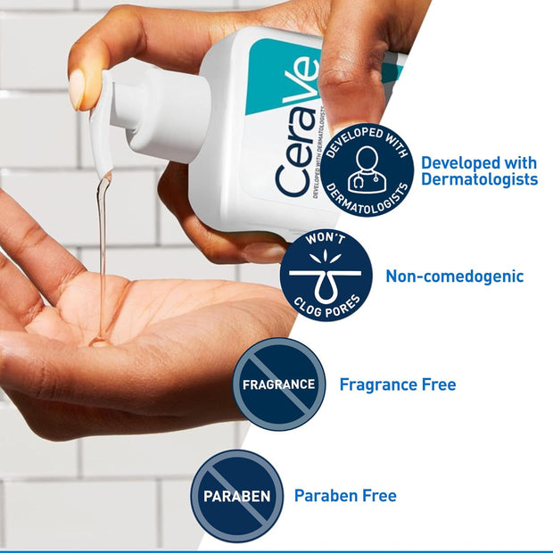 CeraVe Acne Treatment Face Wash, Salicylic Acid Cleanser with Purifying Clay